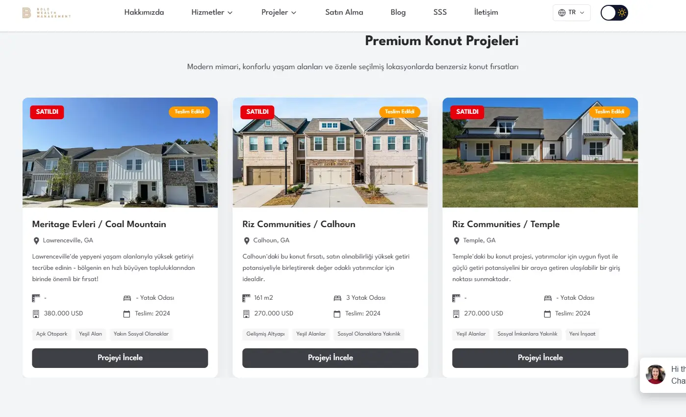 Bold Wealth Management web sitesi ekran görüntüsü